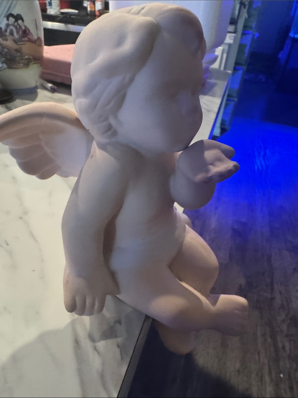 Cherub Angel Figurine - White - Unknown Brand
